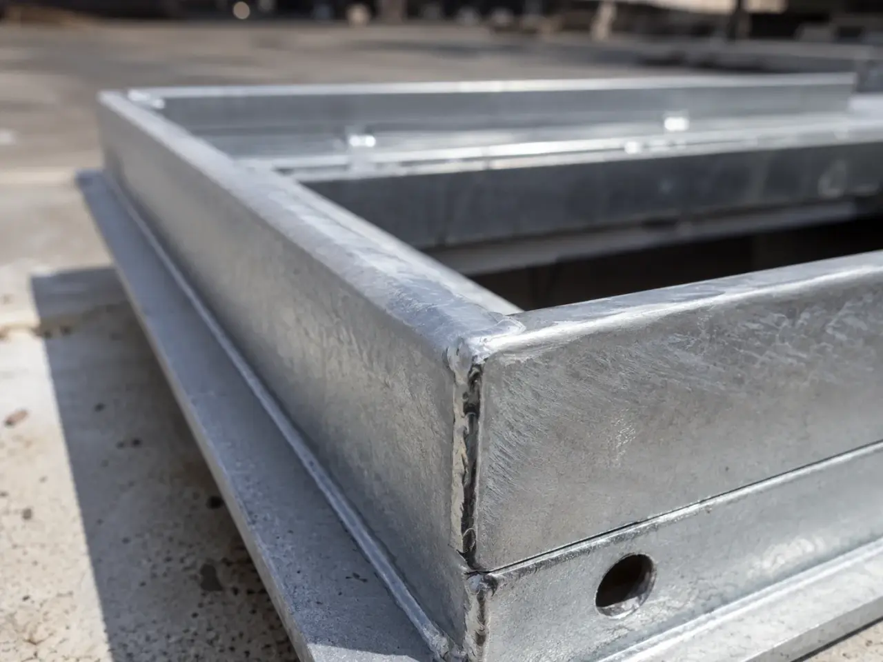 Access Hatch Covers in Oakville being fabricated and installed by The Grate Guys