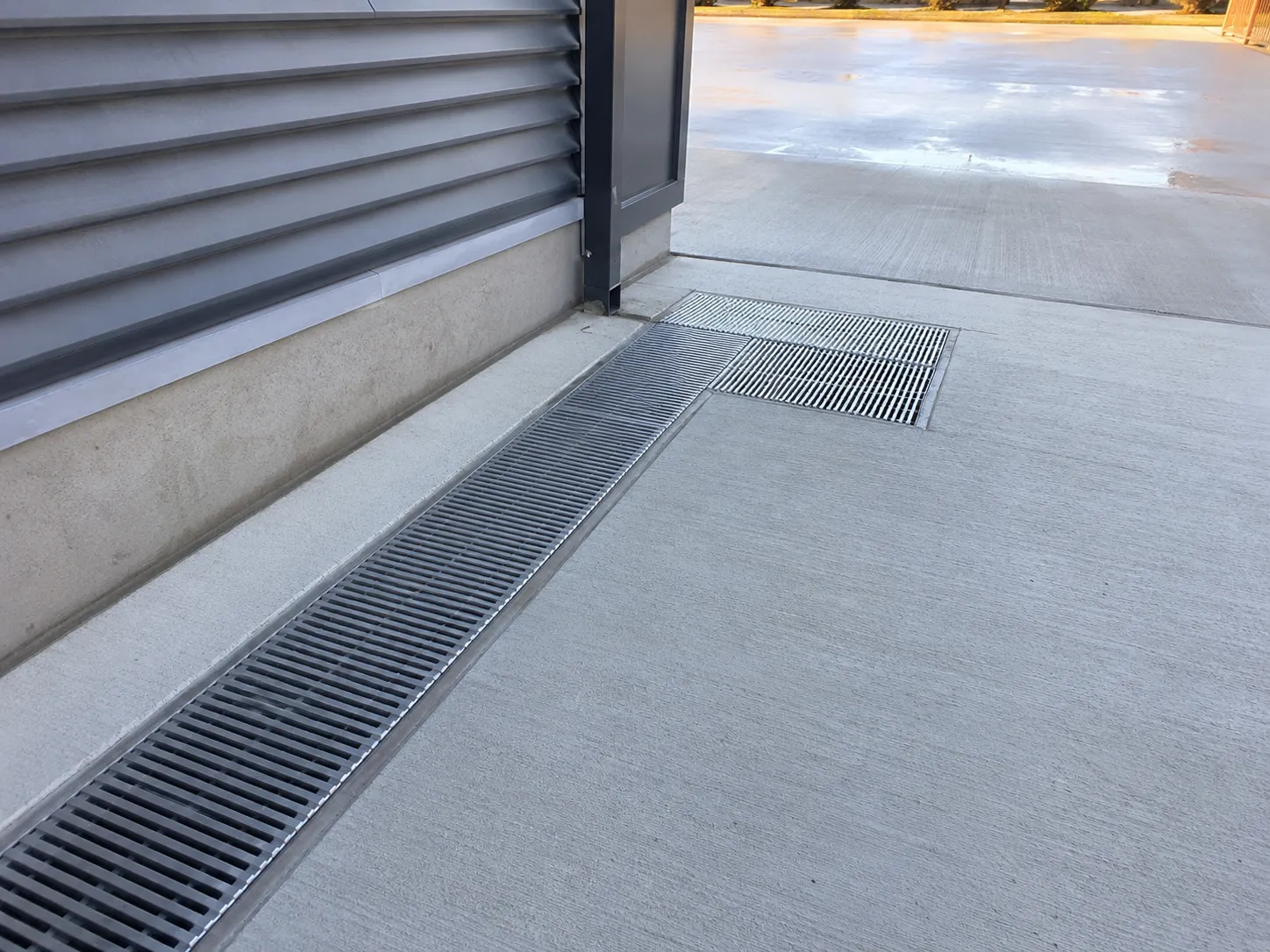 Completed Ada and Heel Proof Grates installation in Maple by The Grate Guys