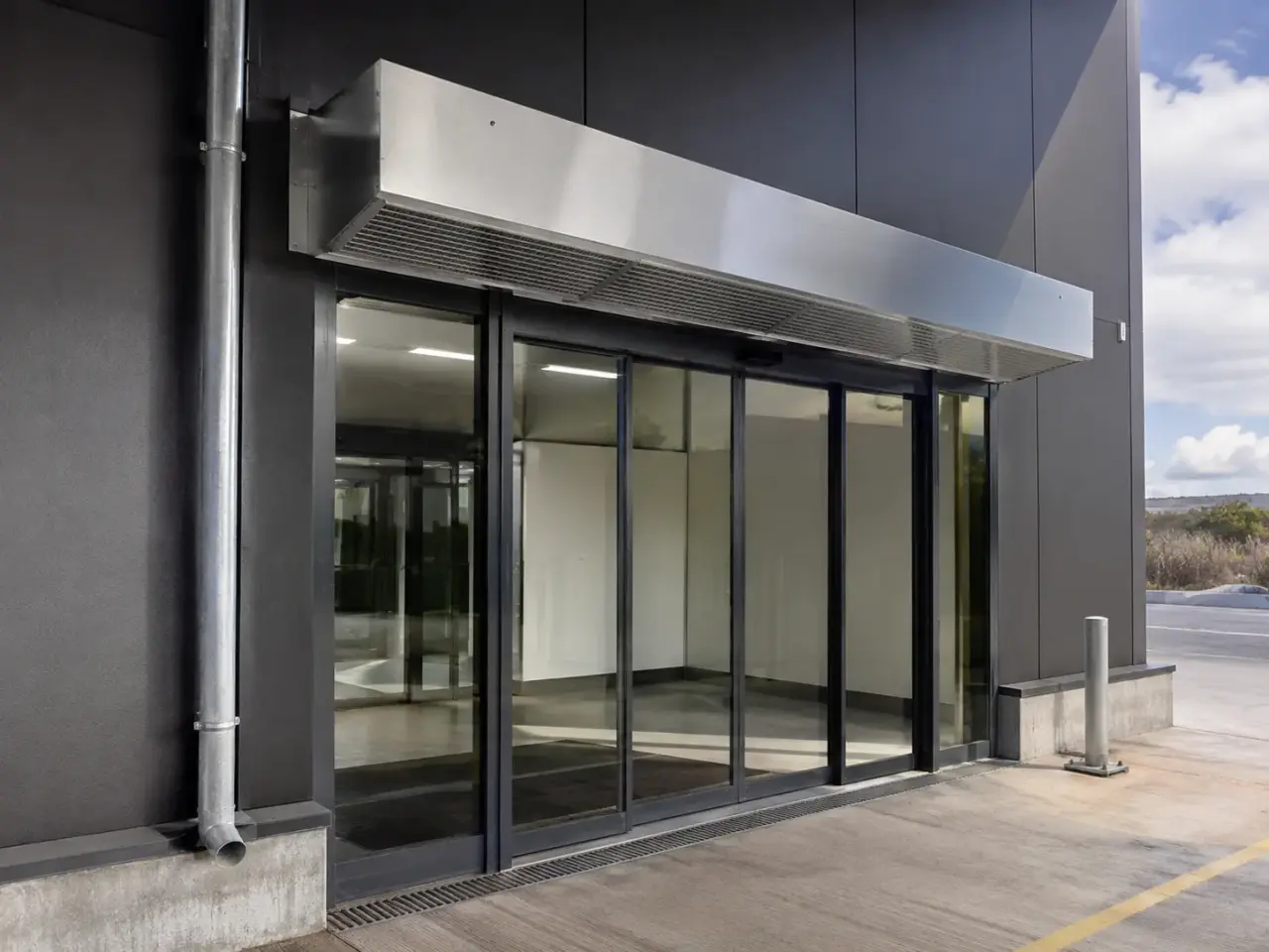 Completed Air Curtains installation by The Grate Guys