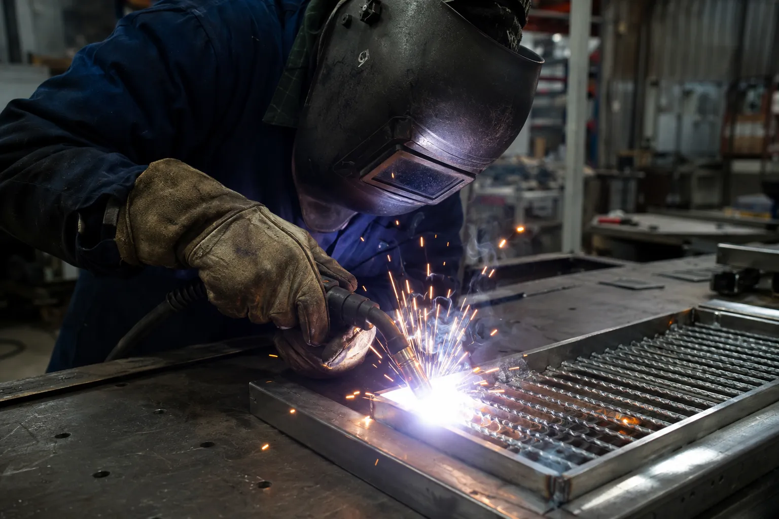 Anti Slip Grating in Maple being fabricated and installed by The Grate Guys