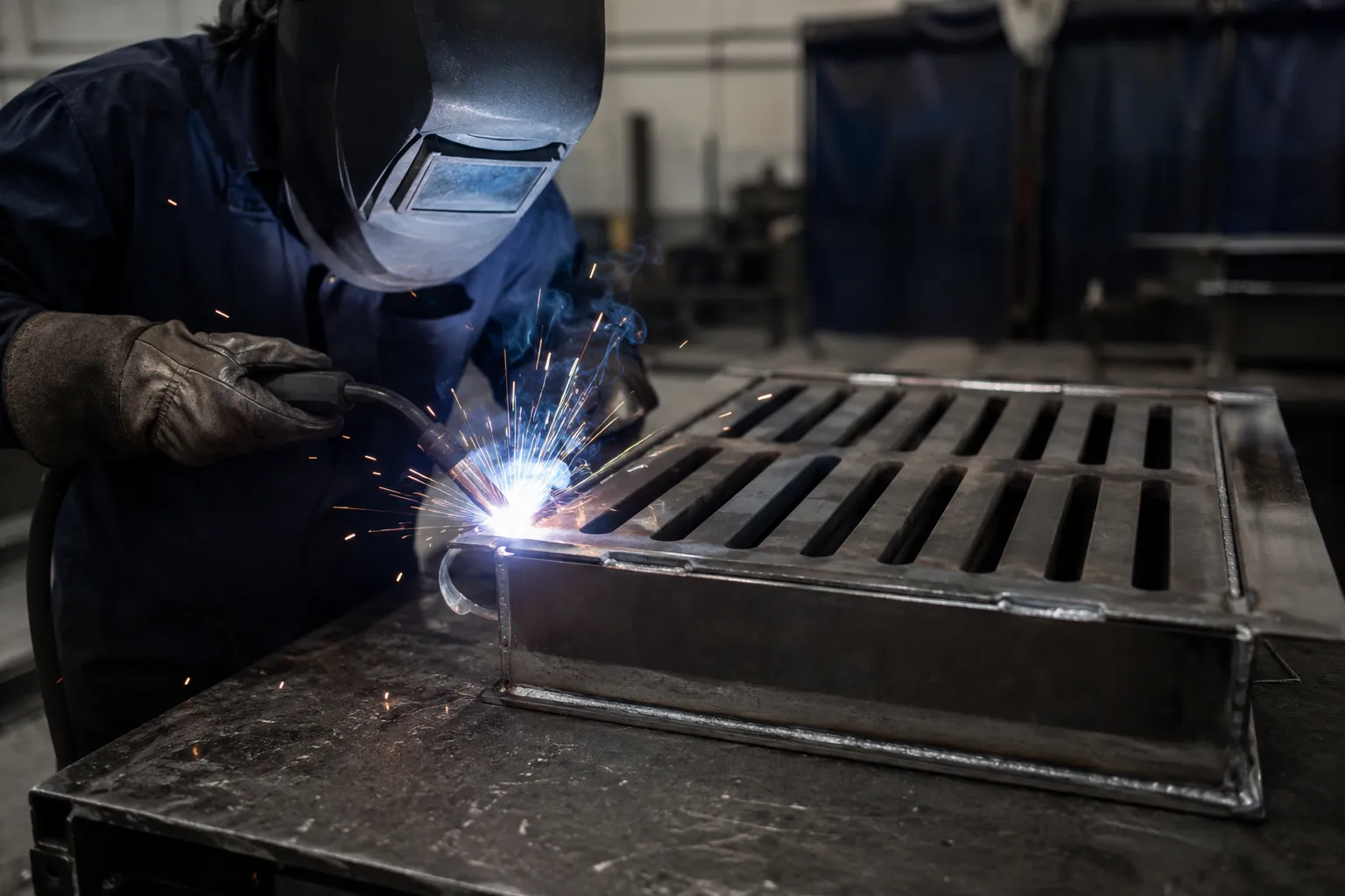 Area Drains in Markham being fabricated and installed by The Grate Guys
