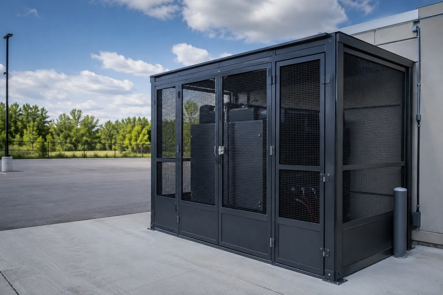 Battery Storage Enclosures in Markham, Ontario — fabricated and installed by The Grate Guys