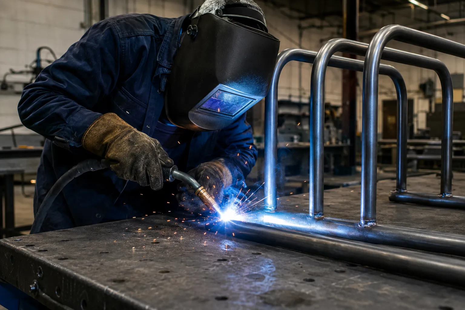 Bike Racks in Maple being fabricated and installed by The Grate Guys