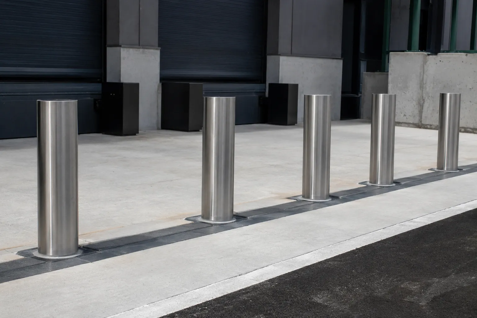Completed Bollards installation in Ajax by The Grate Guys