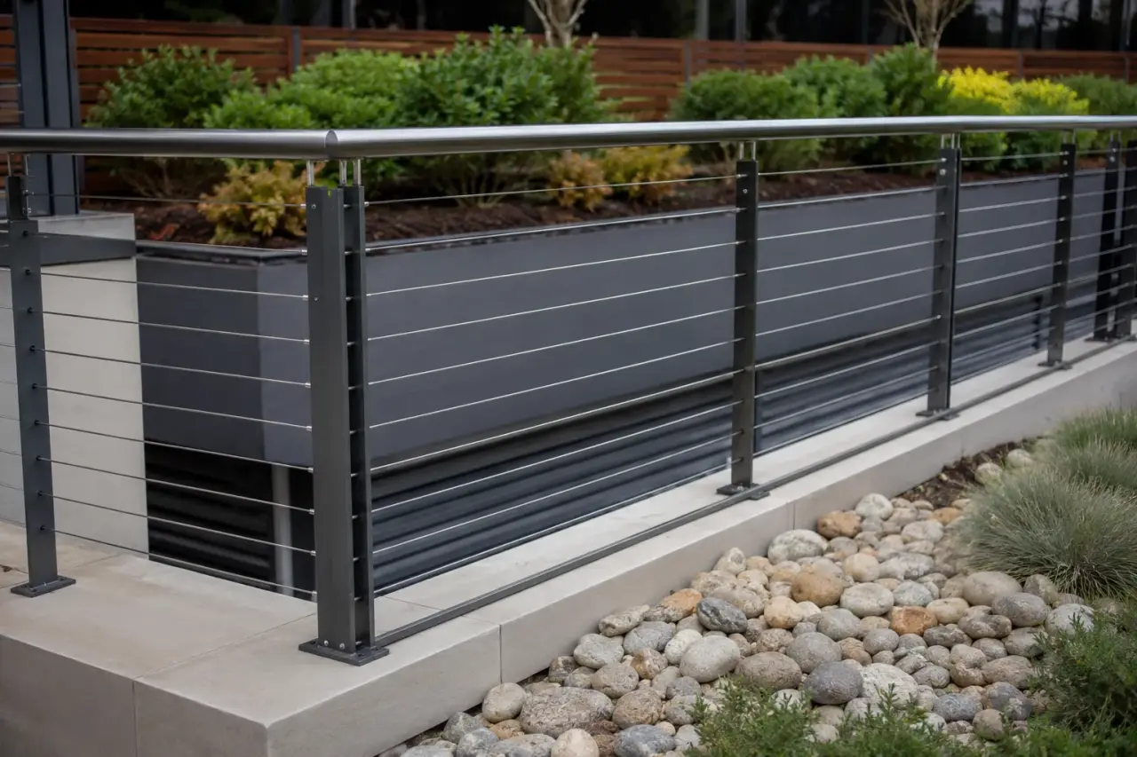 Completed Cable Railing installation by The Grate Guys