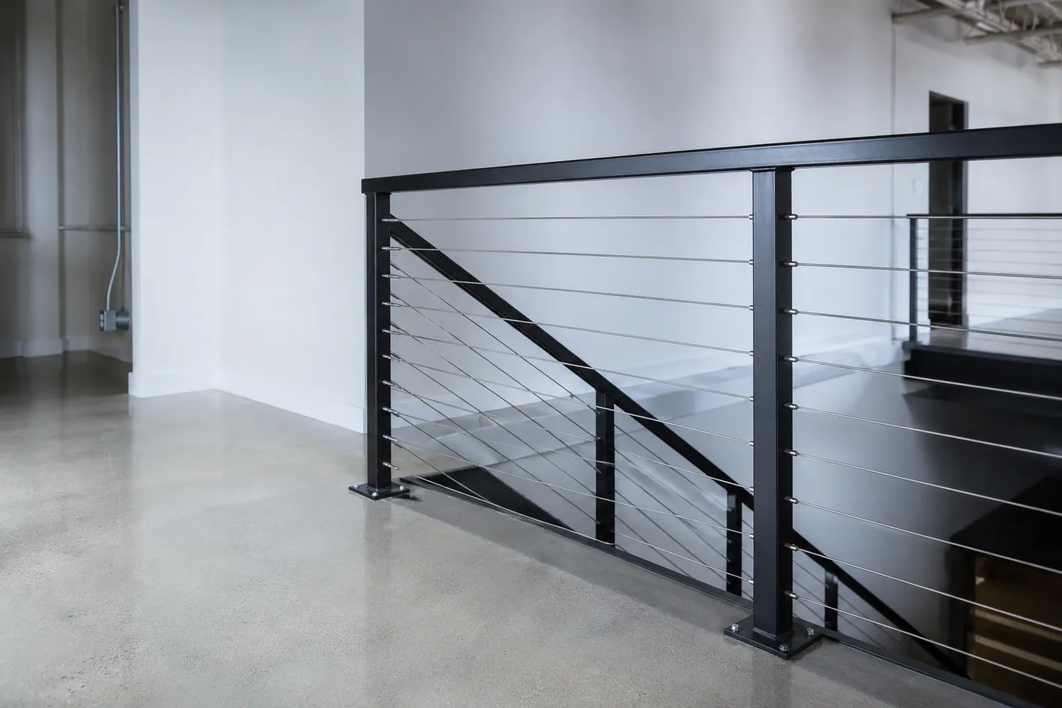 Cable Railing in Oshawa, Ontario — fabricated and installed by The Grate Guys