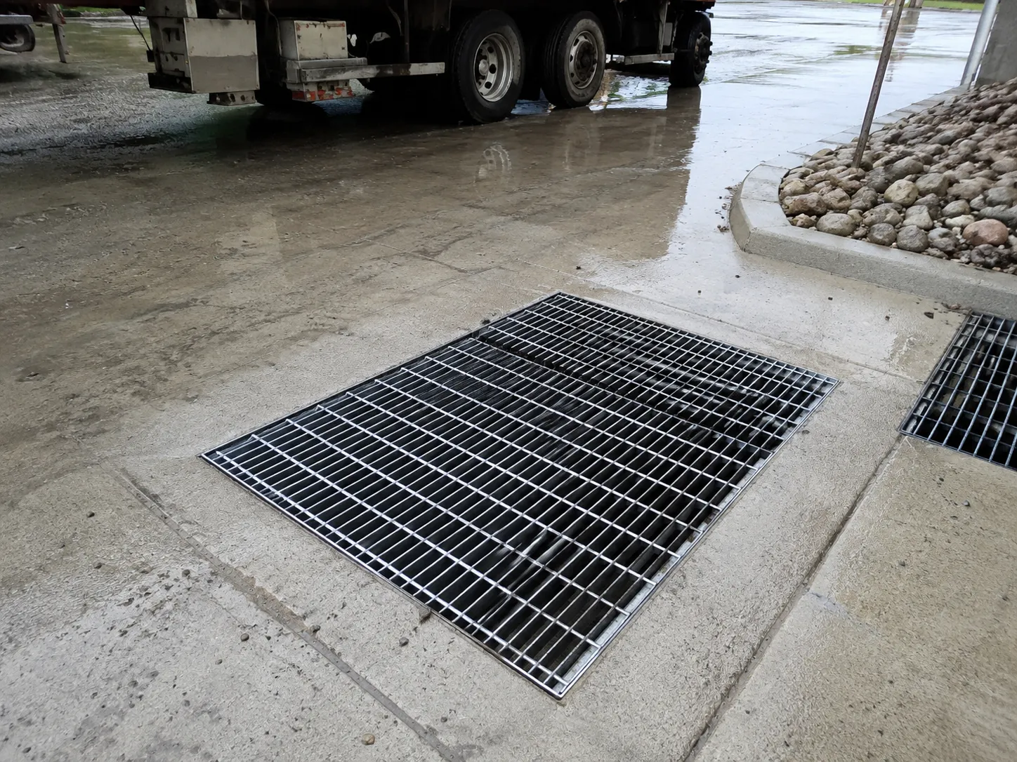 Completed Catch Basin Grates installation in Maple by The Grate Guys