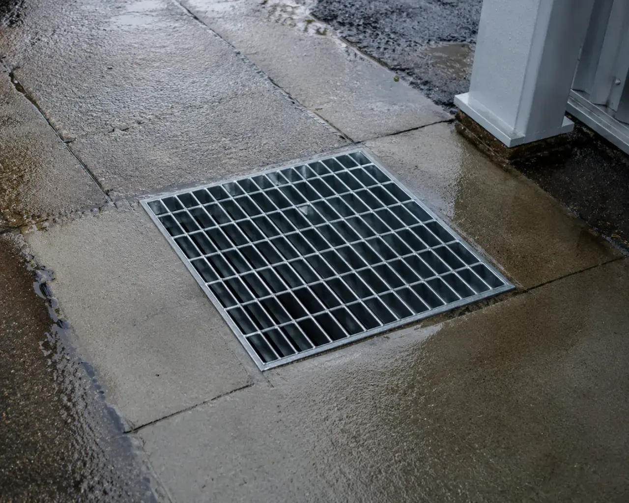Completed Catch Basin Grates installation by The Grate Guys