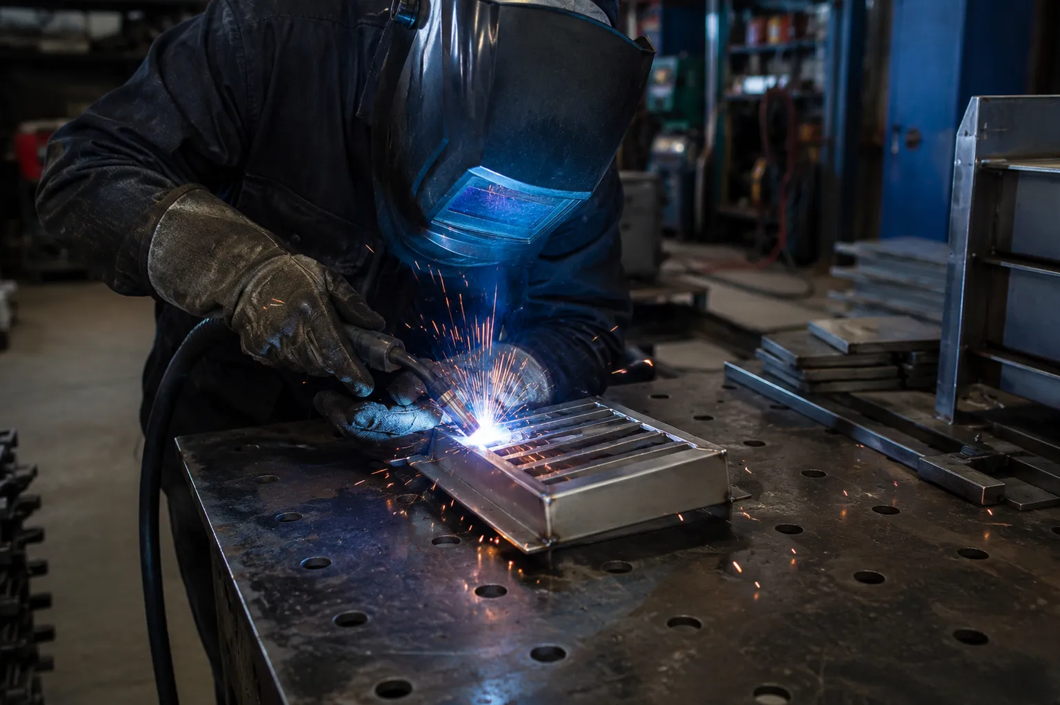 Catch Basin Grates in Maple being fabricated and installed by The Grate Guys
