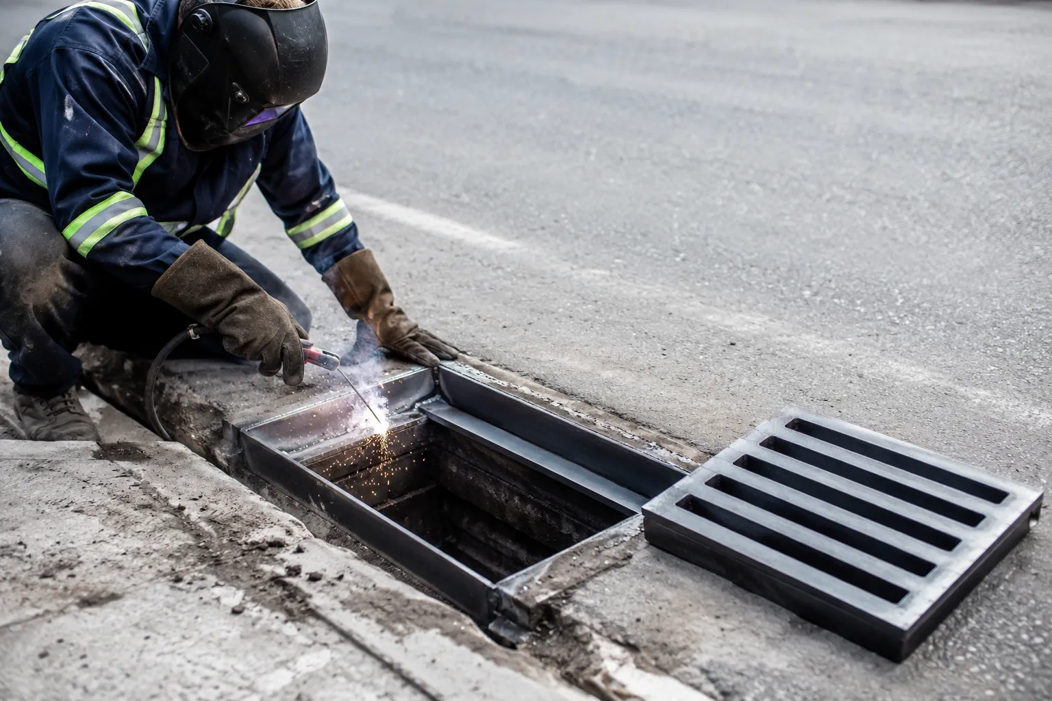 Catch Basin Repair in Markham, Ontario — fabricated and installed by The Grate Guys