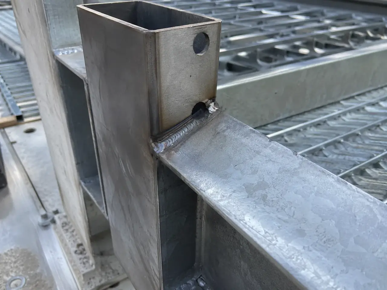 Catwalks being fabricated and installed by The Grate Guys