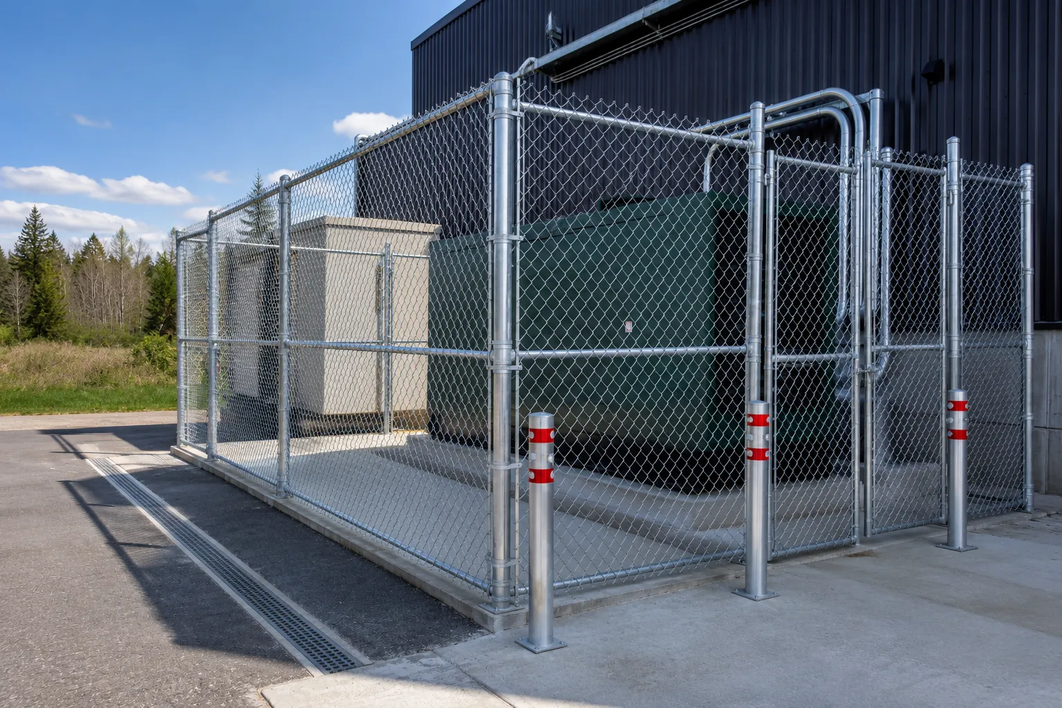 Completed Chain Link Fencing installation in Maple by The Grate Guys