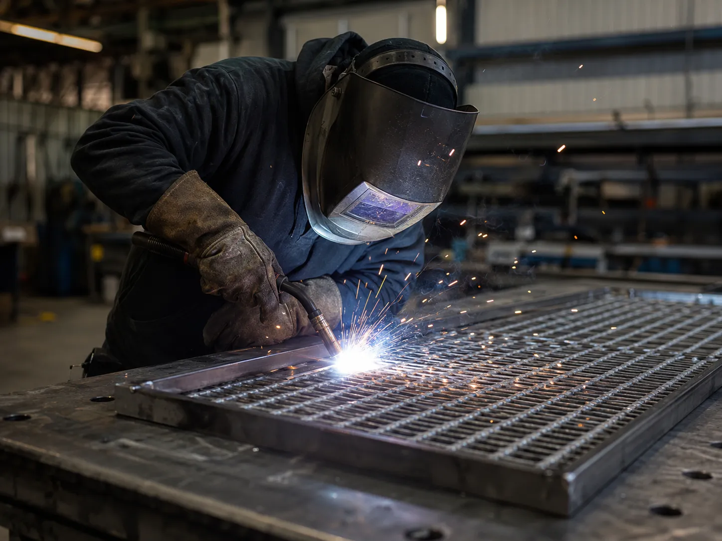 Close Mesh Grating in Ancaster being fabricated and installed by The Grate Guys