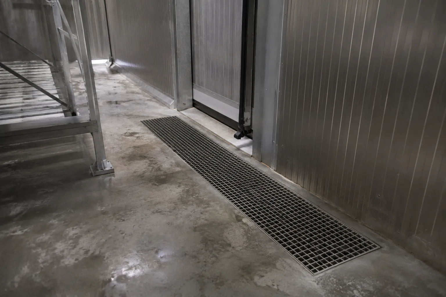 Completed Cold Room Grates installation in Maple by The Grate Guys