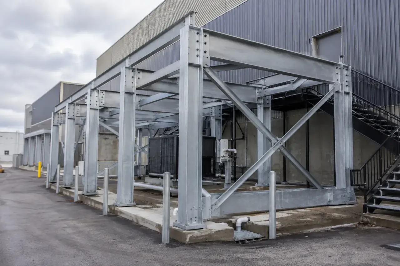 Completed Cold Storage Structural Steel installation by The Grate Guys