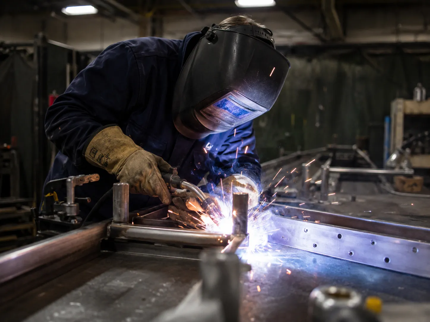 Commercial Chain Link Fencing in Maple being fabricated and installed by The Grate Guys