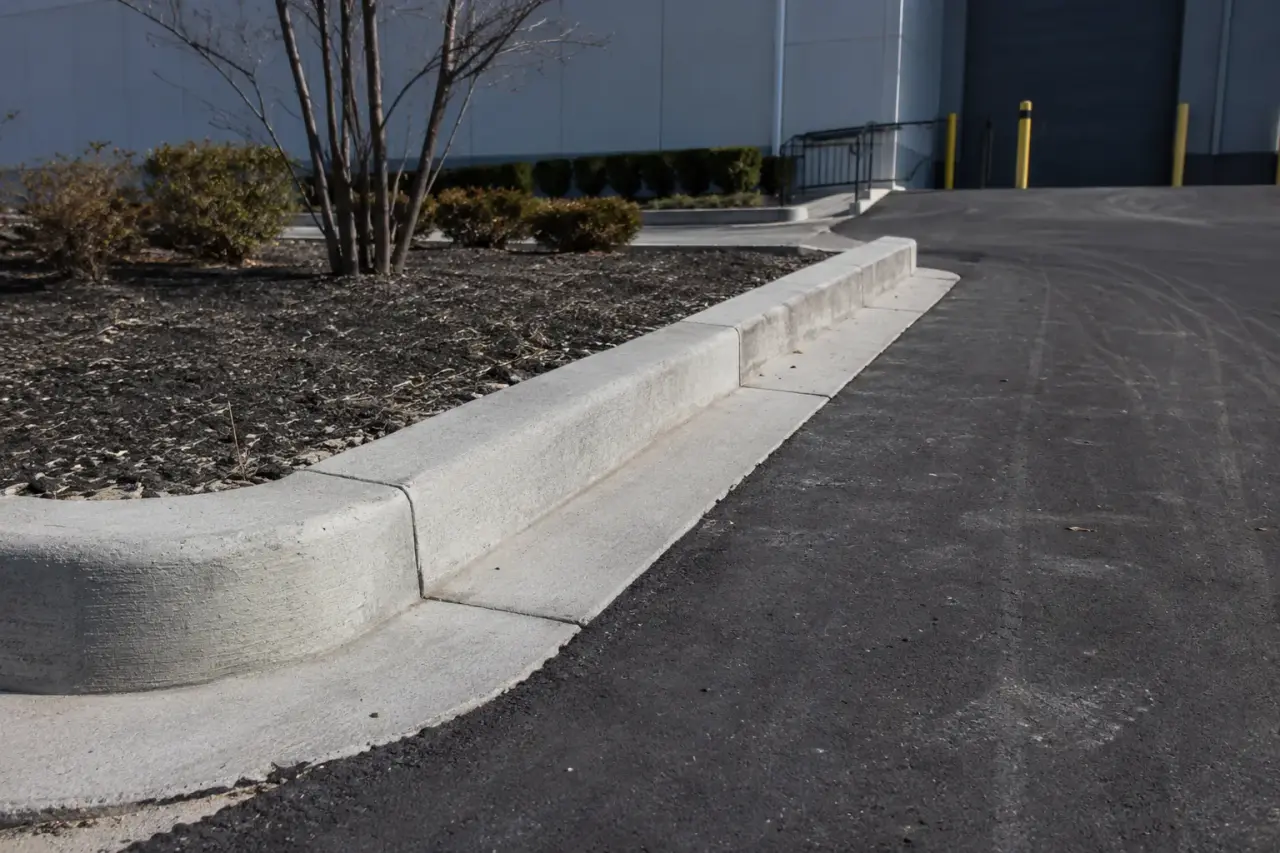 Completed Concrete Curbs installation by The Grate Guys