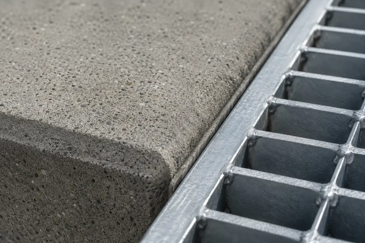Concrete Curbs being fabricated and installed by The Grate Guys