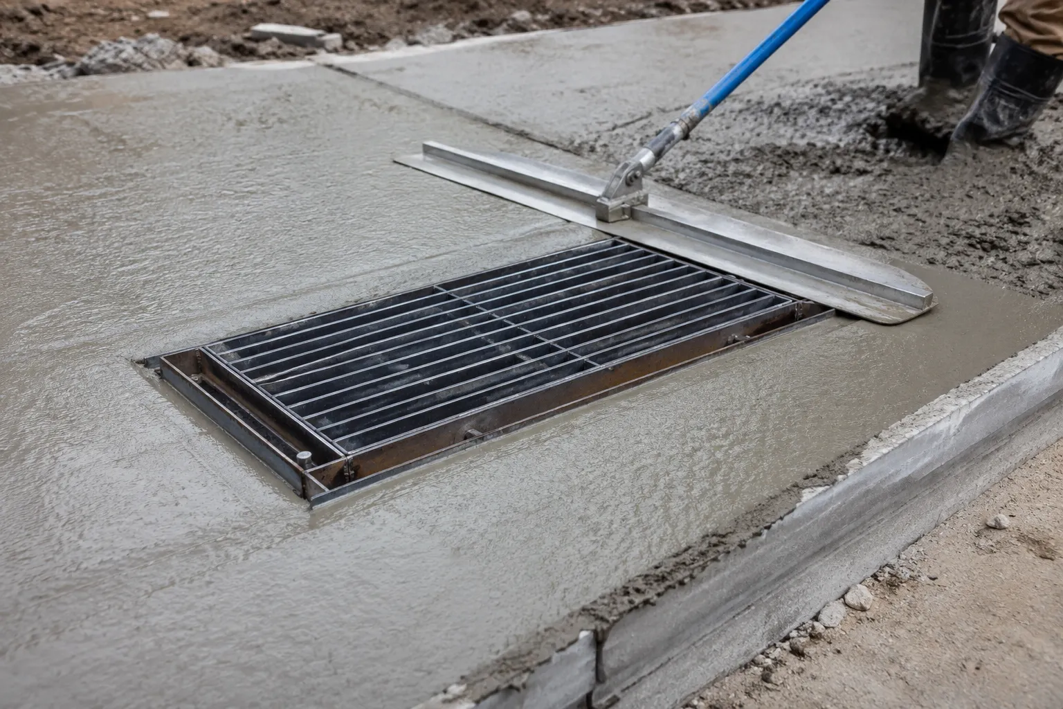Concrete Curbs in Markham being fabricated and installed by The Grate Guys
