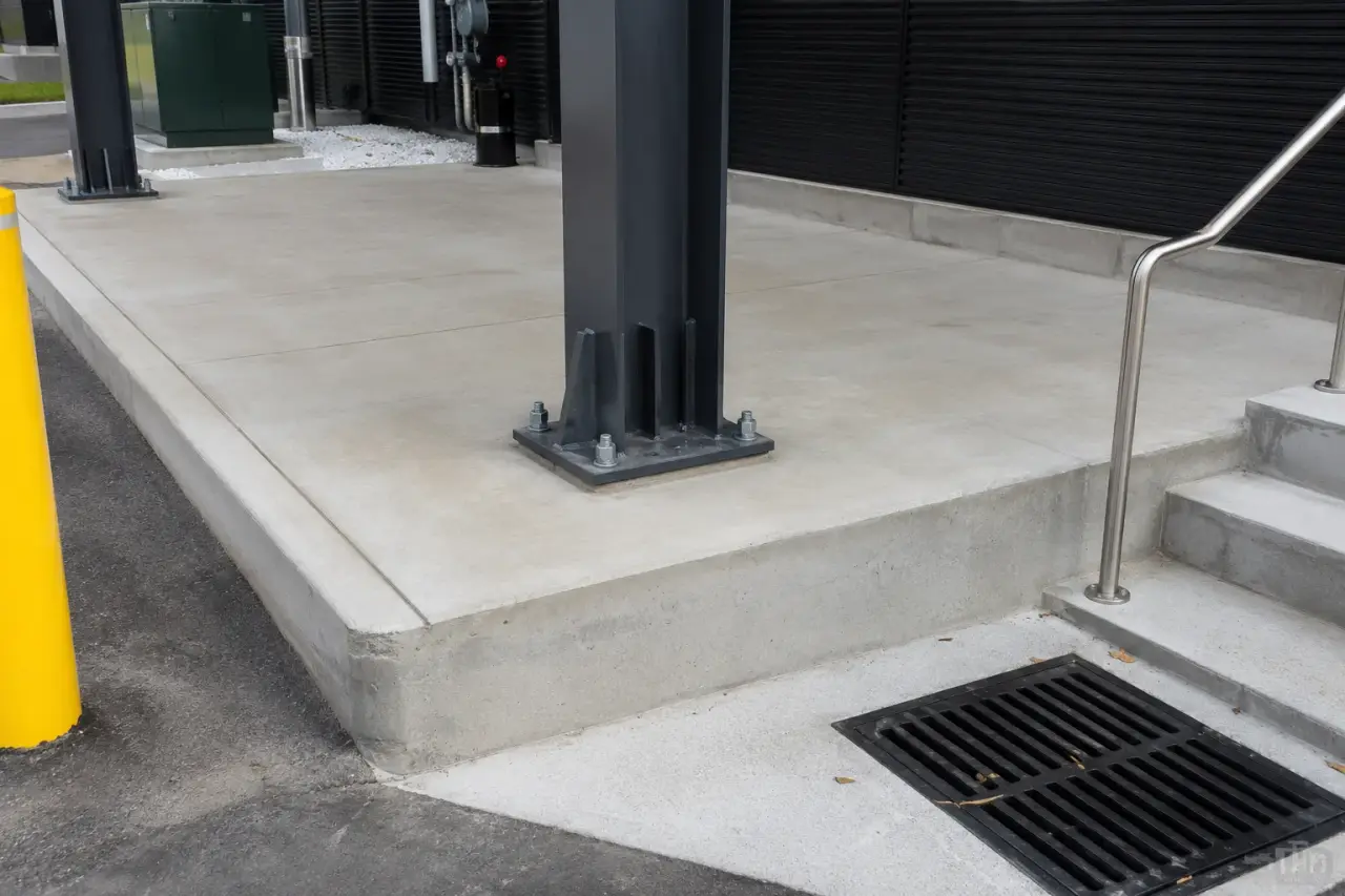 Completed Concrete Pads installation by The Grate Guys