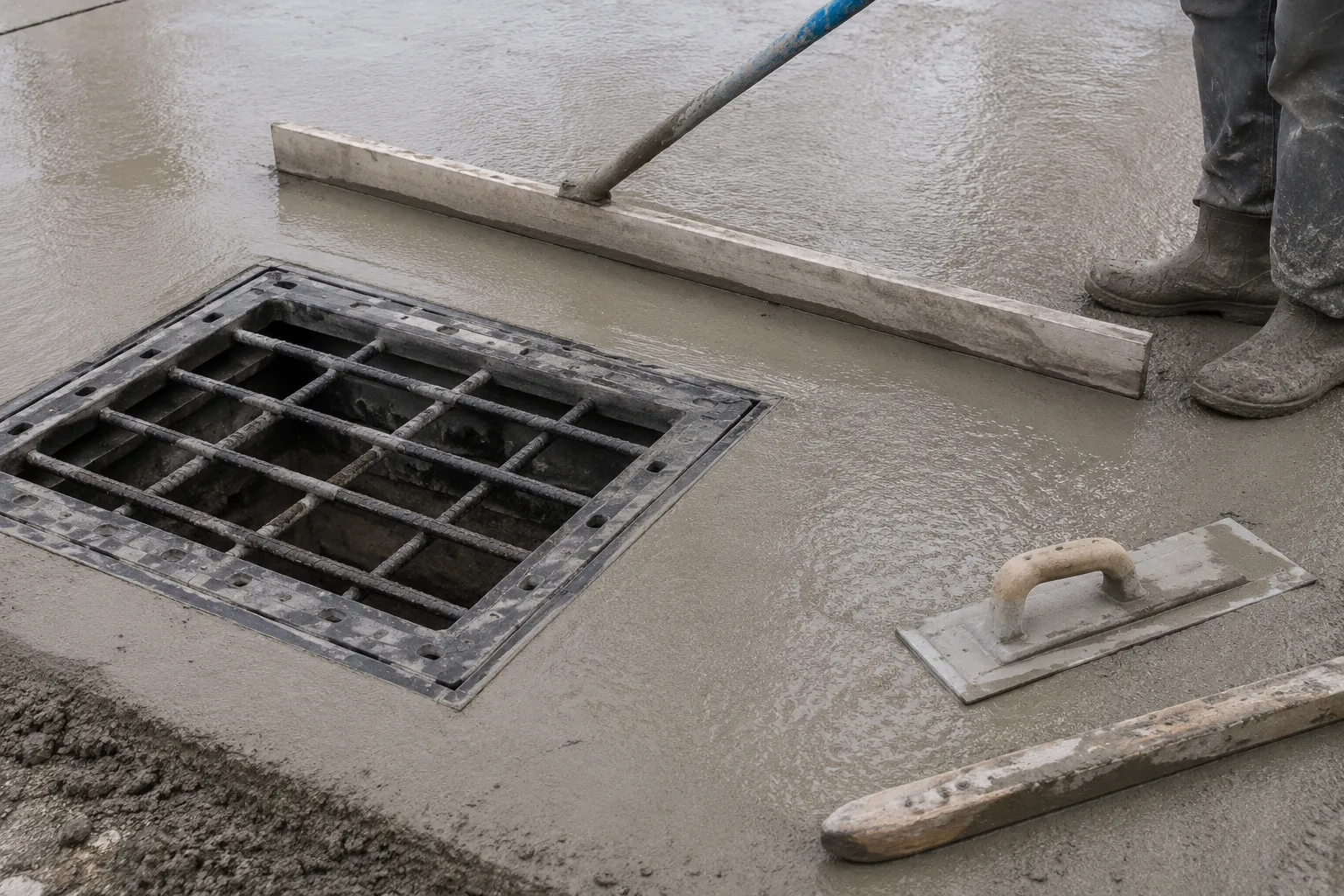 Concrete Sidewalks in Maple being fabricated and installed by The Grate Guys