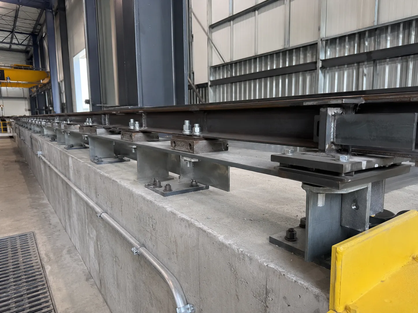 Completed Crane Runway Reinforcing installation in Maple by The Grate Guys