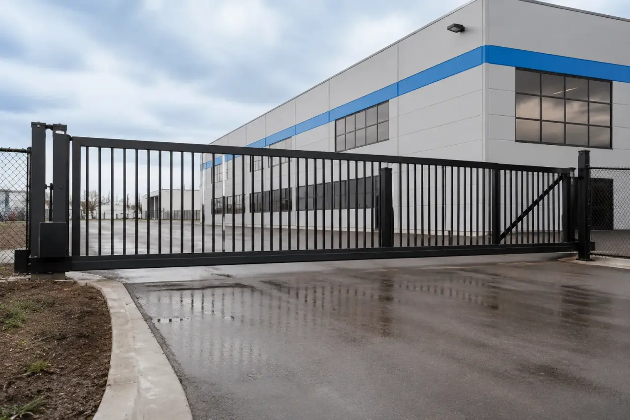 Completed Custom Metal Gates installation by The Grate Guys