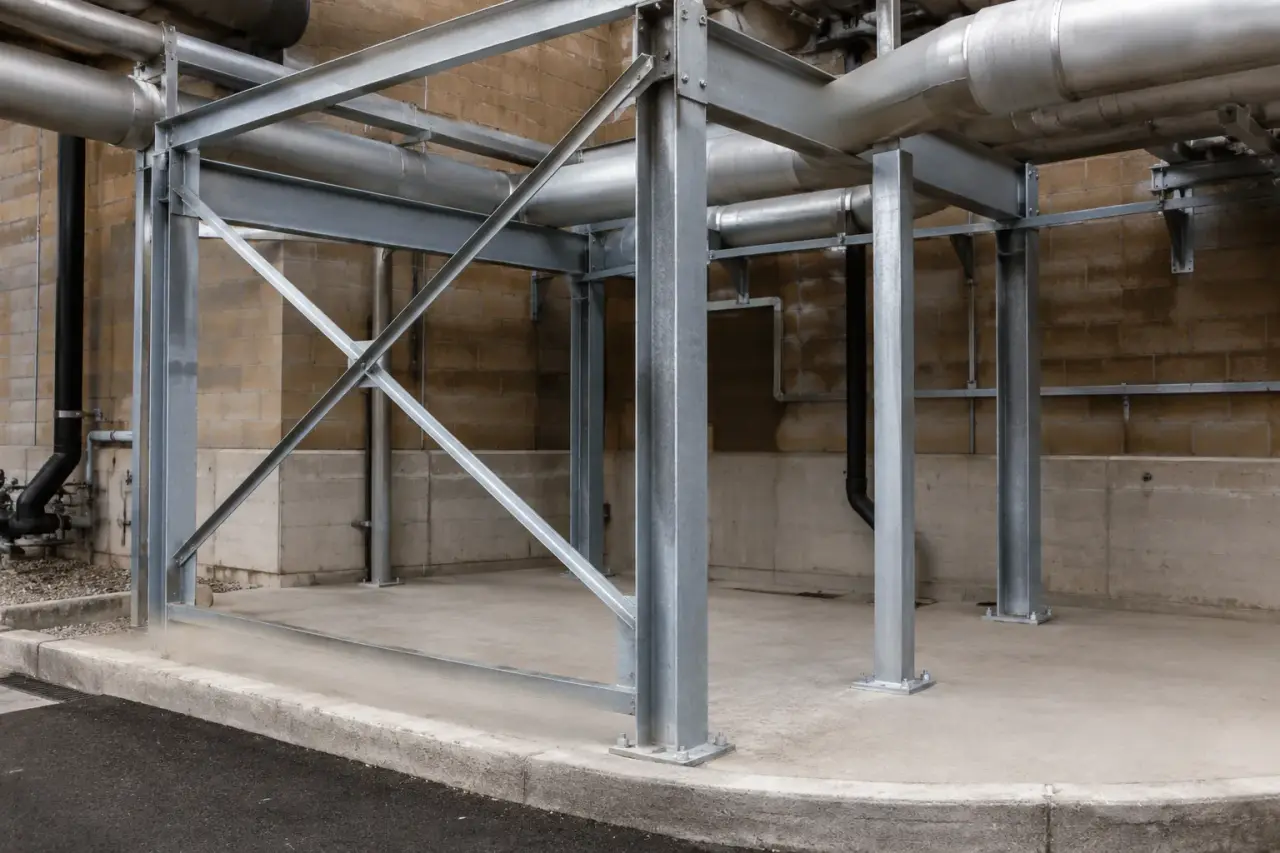 Completed Custom Steel Support Frames installation by The Grate Guys