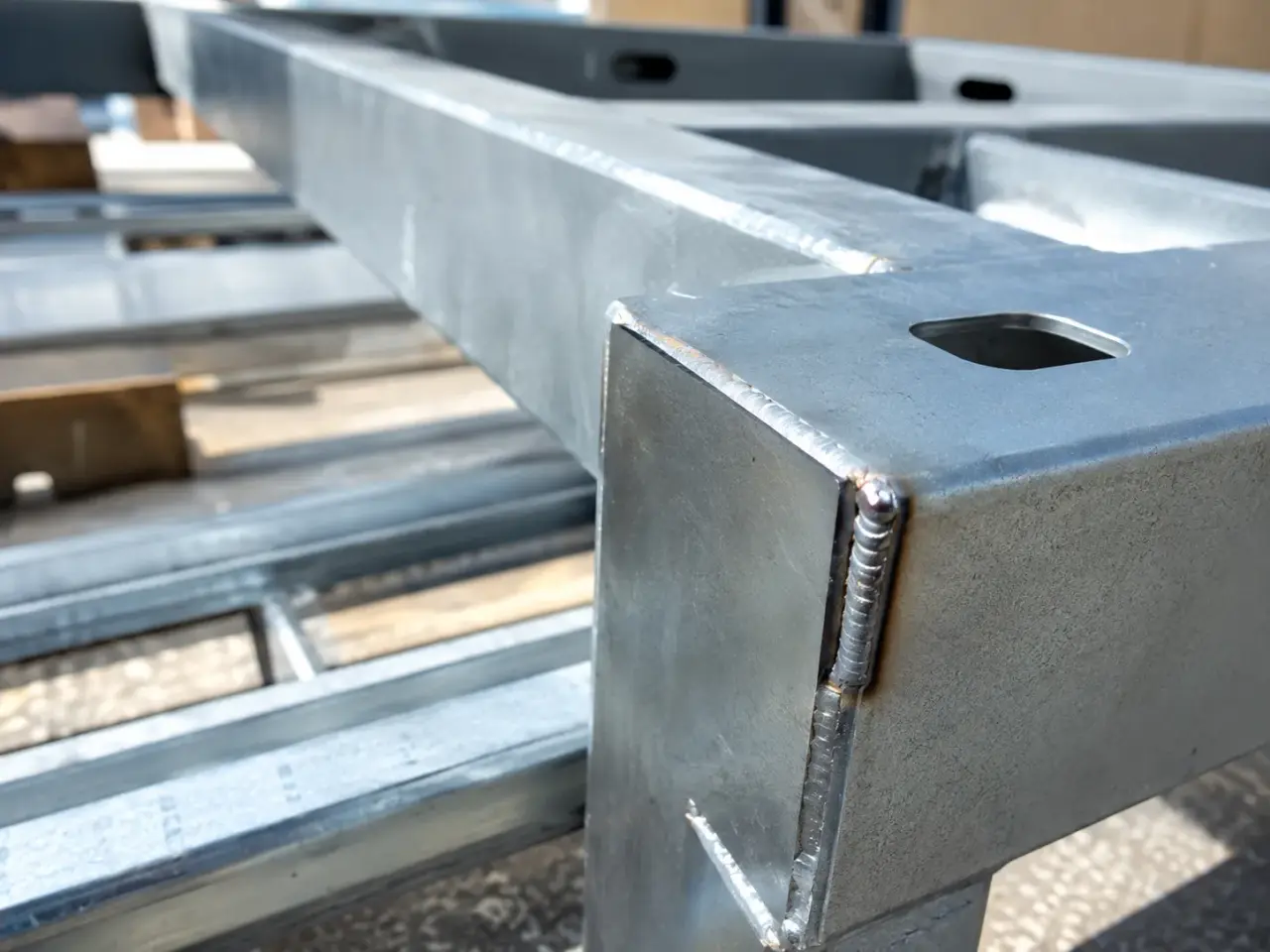Custom Steel Support Frames being fabricated and installed by The Grate Guys