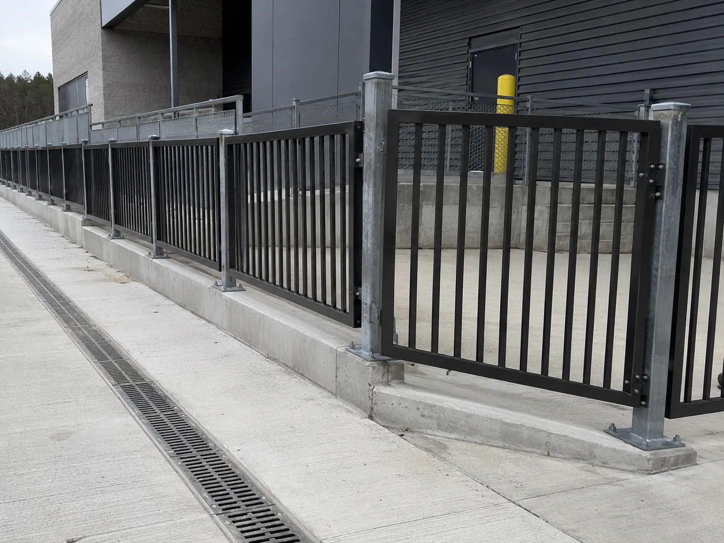 Completed Decorative Metal Fencing installation in Maple by The Grate Guys