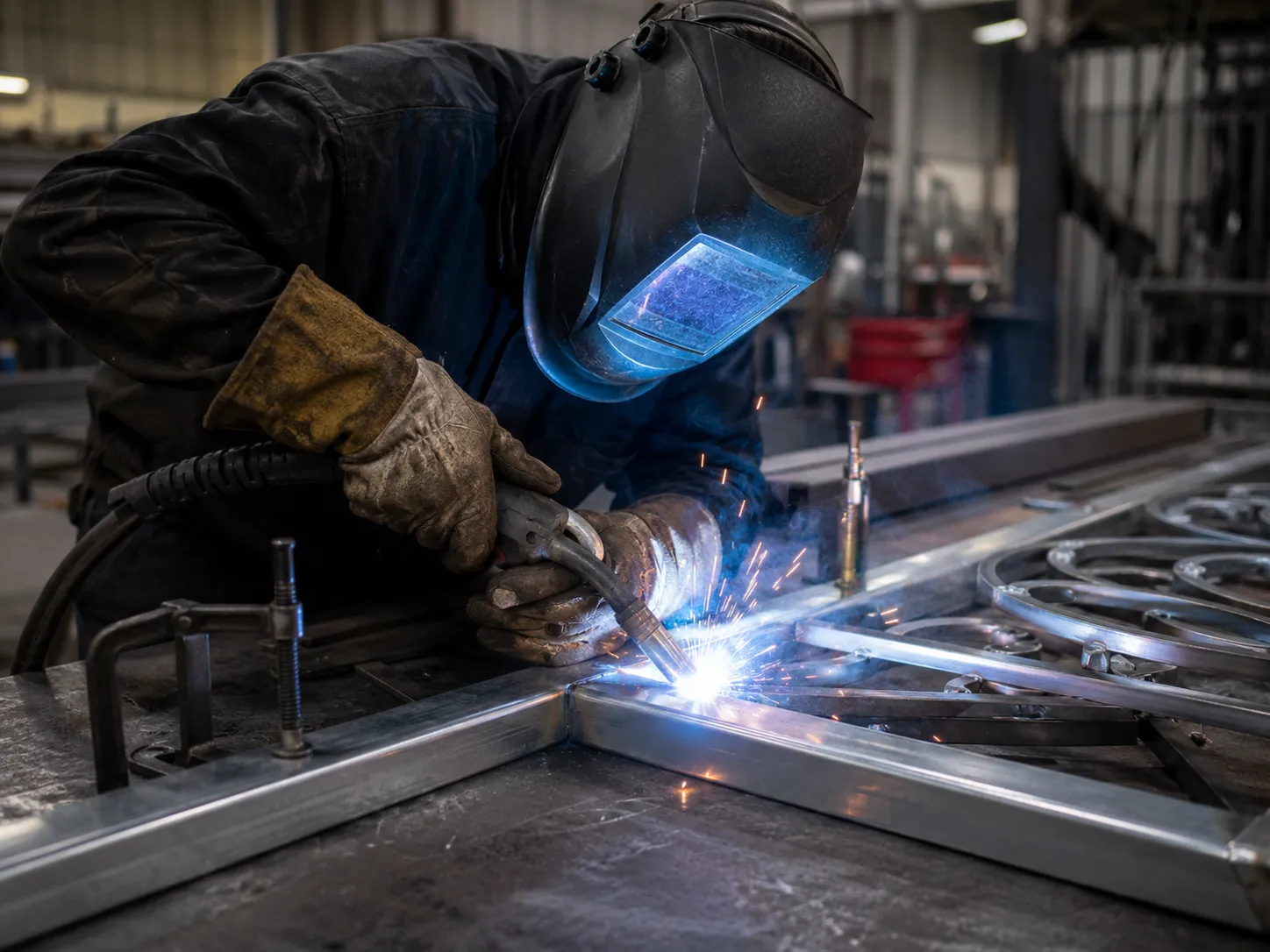 Decorative Metal Fencing in Maple being fabricated and installed by The Grate Guys