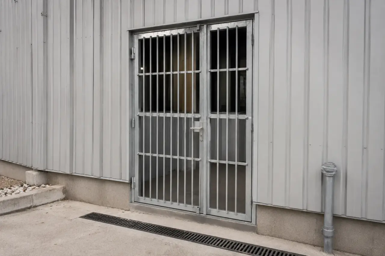 Completed Door Security Grilles installation by The Grate Guys