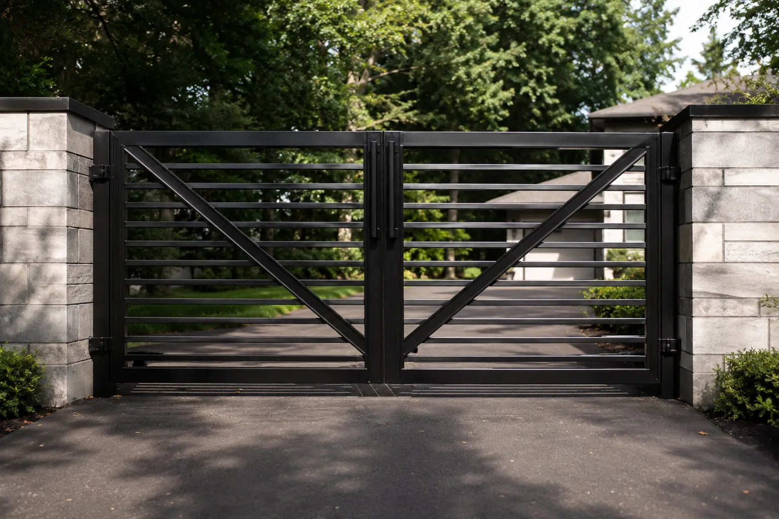 Completed Driveway Gates installation in Markham by The Grate Guys