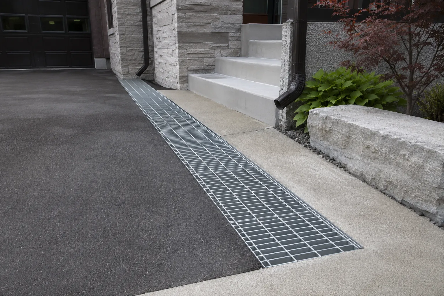 Completed Driveway Grates installation in Maple by The Grate Guys