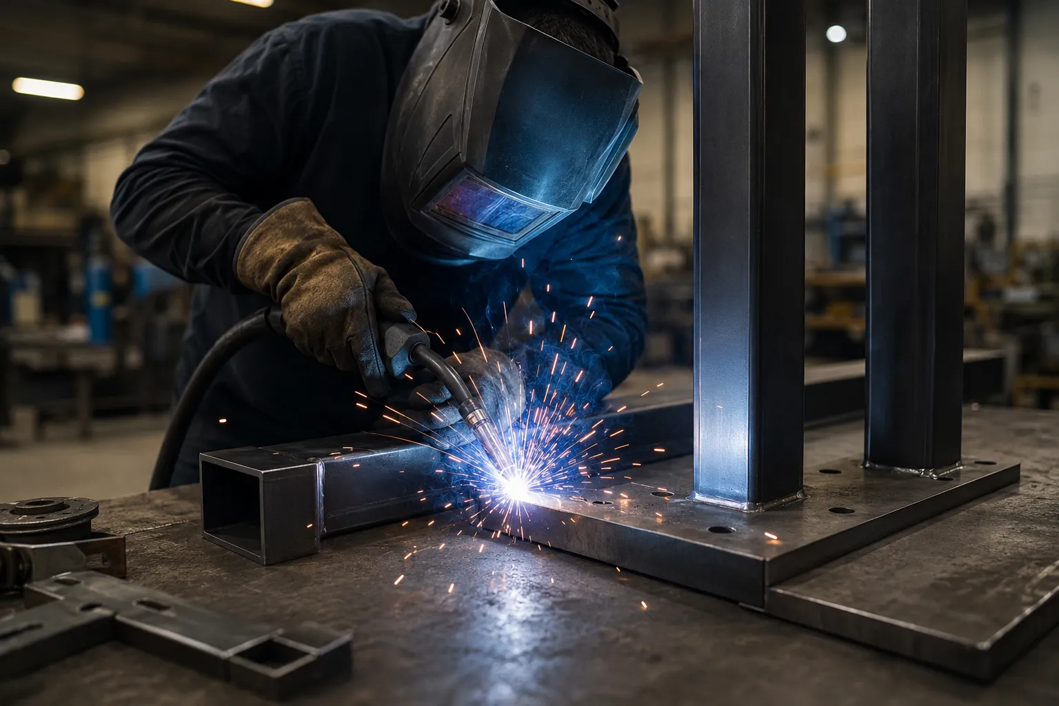 EV Charger Bollards in Maple being fabricated and installed by The Grate Guys