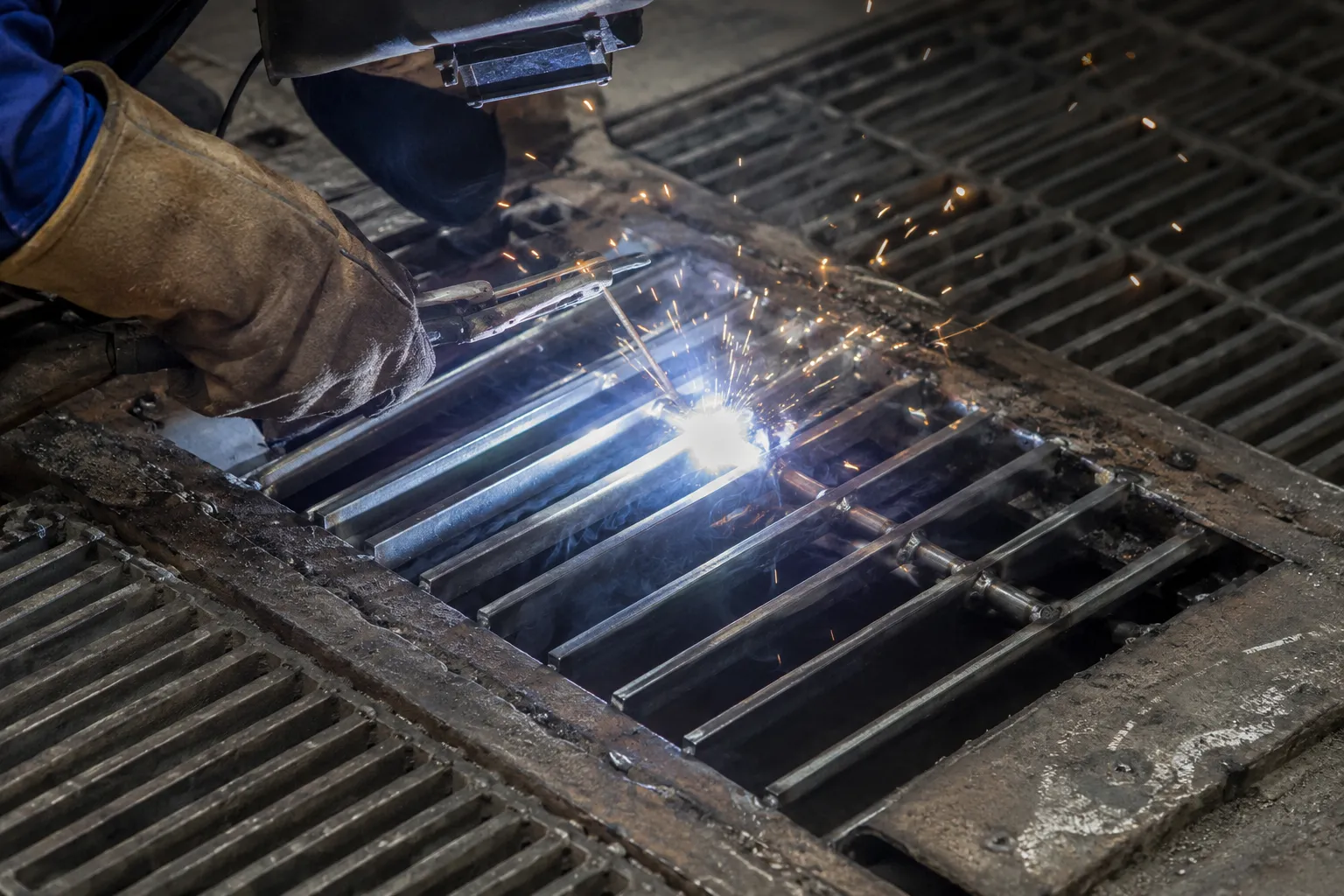 Existing Grate Repair and Refurbishing in Maple being fabricated and installed by The Grate Guys