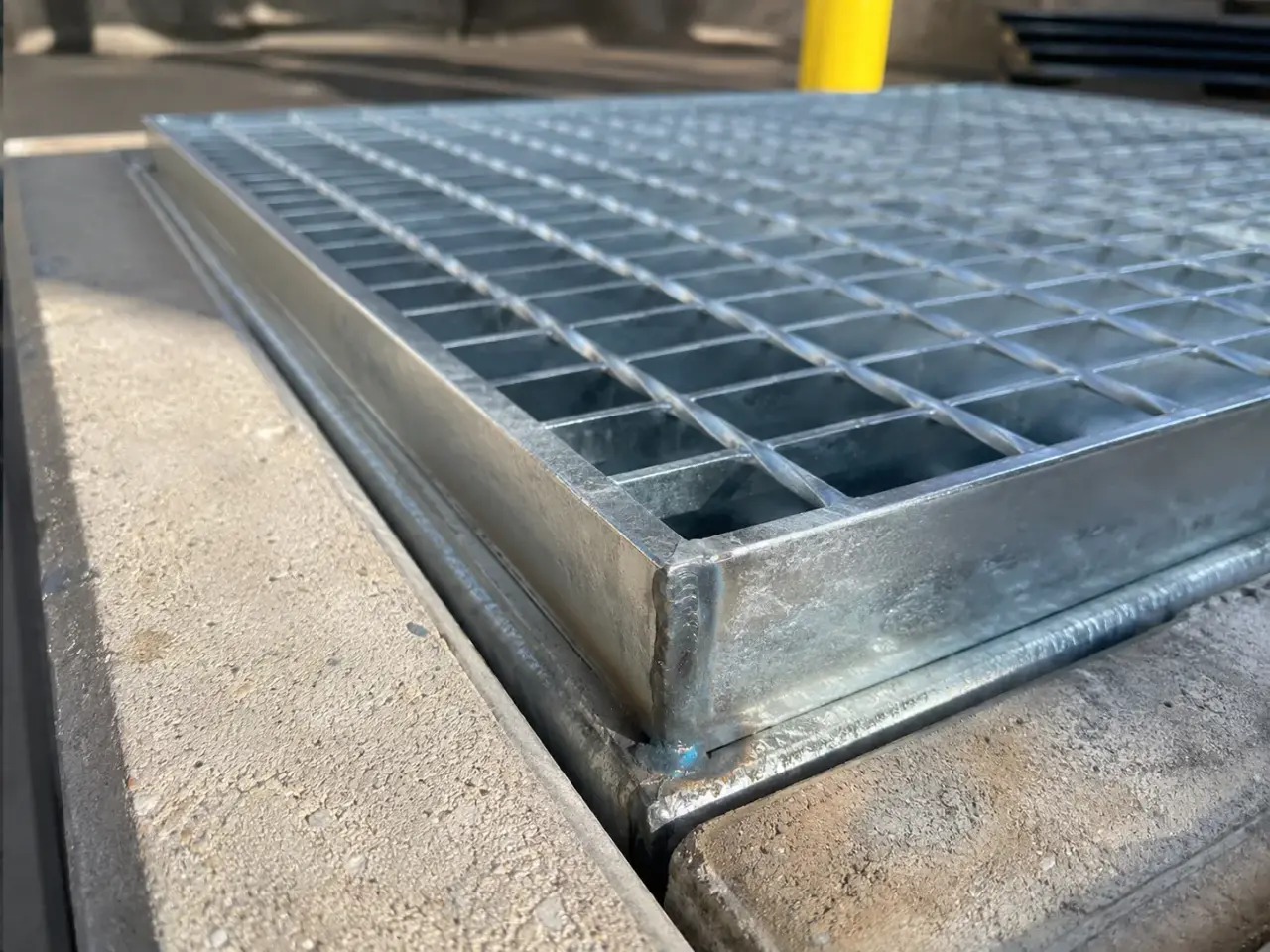 Food Grade Drain Covers being fabricated and installed by The Grate Guys