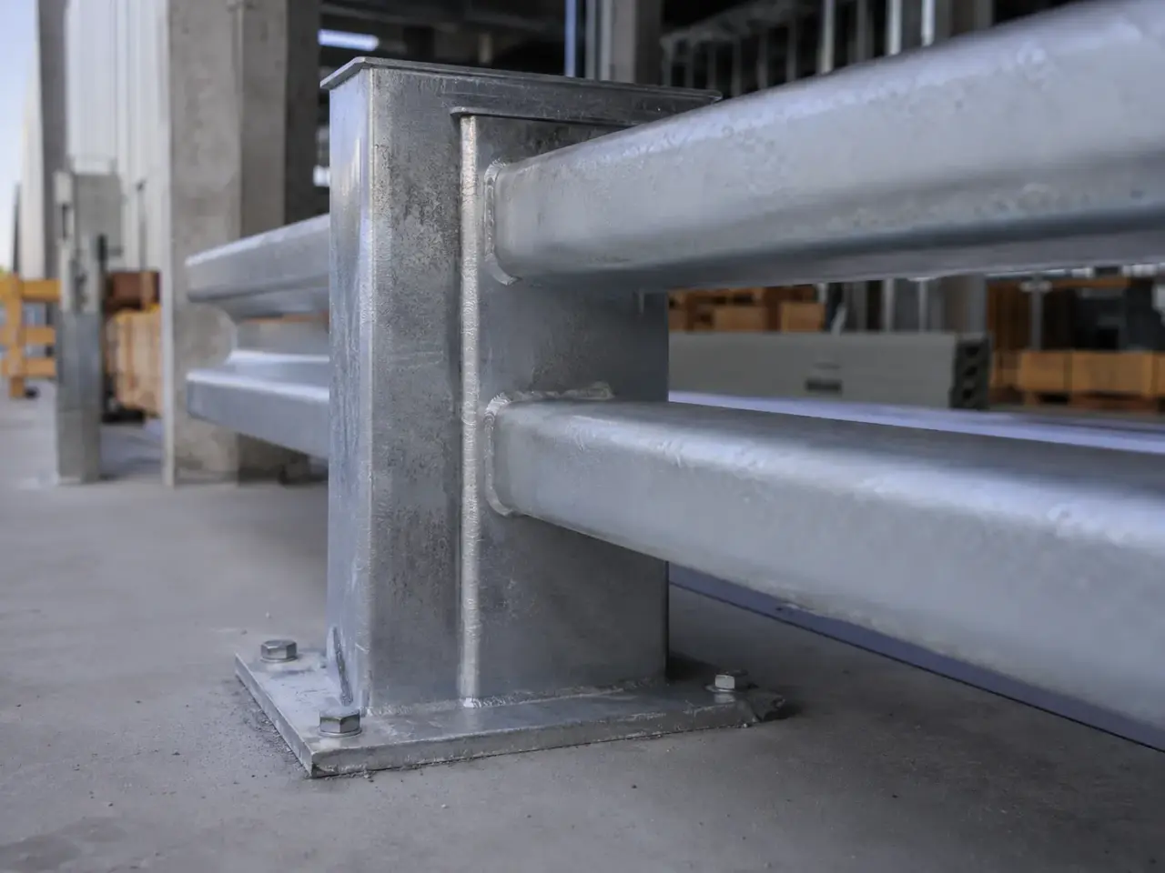 Forklift Protection Barriers being fabricated and installed by The Grate Guys