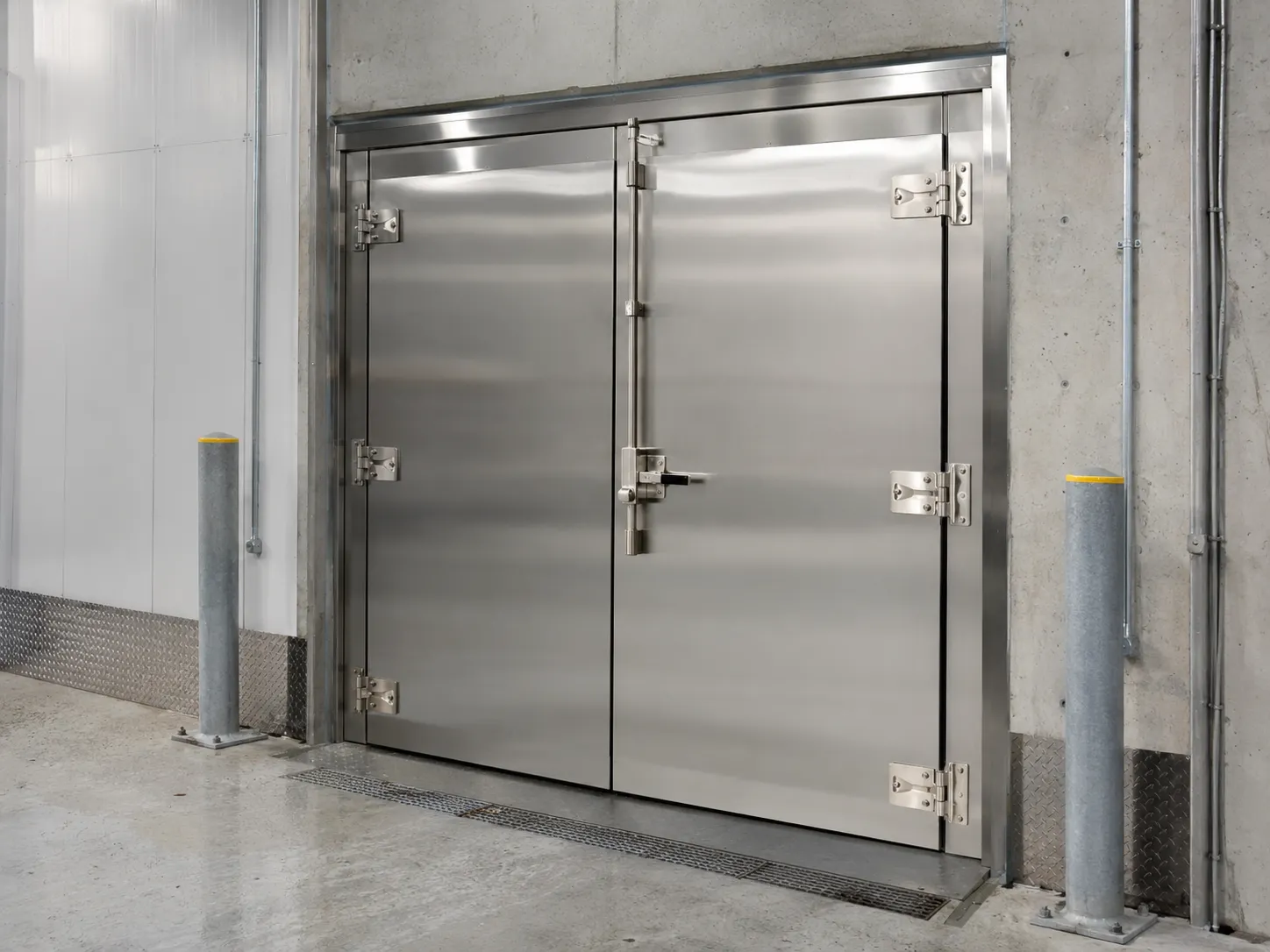 Completed Freezer Doors installation in Maple by The Grate Guys