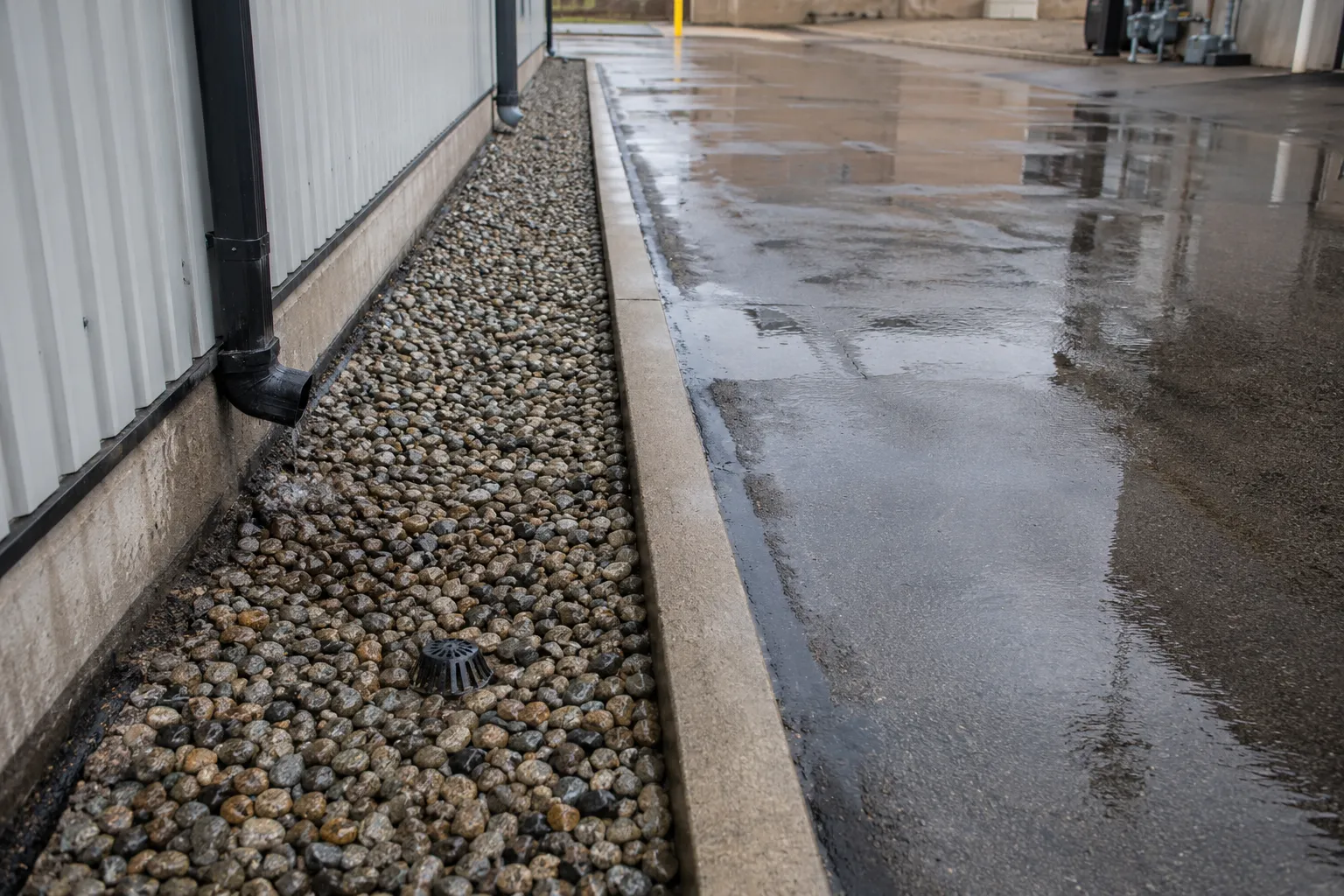 Completed French Drain Installation in Maple by The Grate Guys