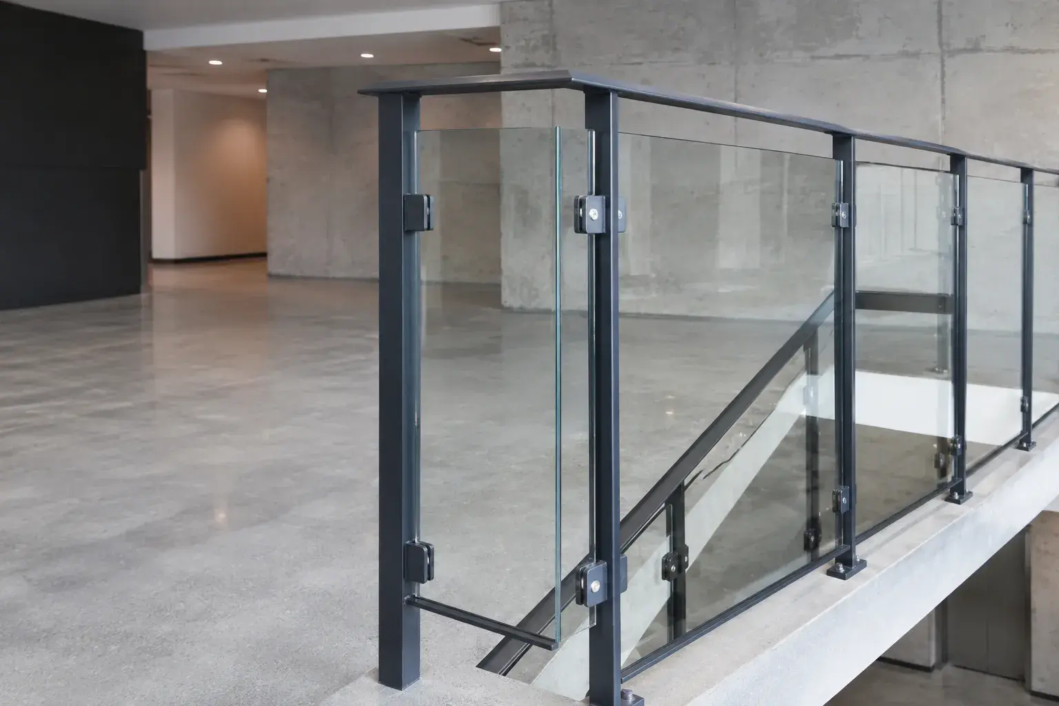 Glass Railing in Aurora, Ontario, fabricated and installed by The Grate Guys