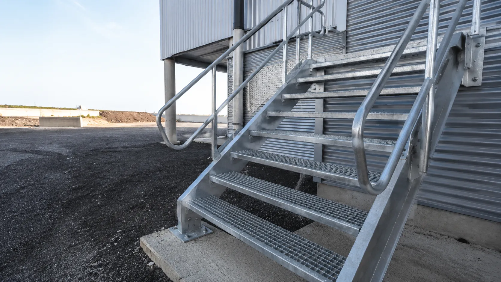 Grating Stair Treads in Maple, Ontario — fabricated and installed by The Grate Guys