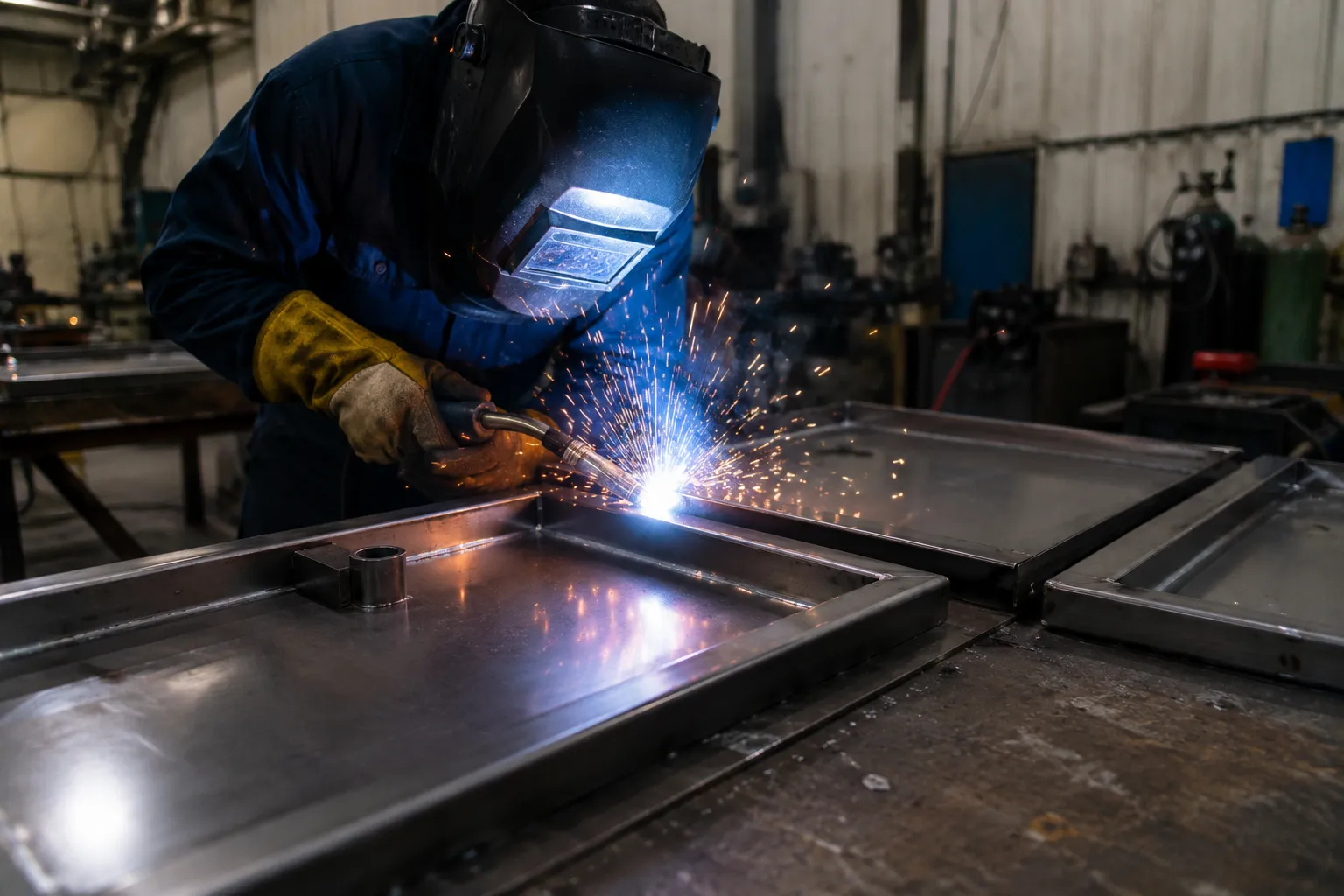 Grease Trap Covers in Maple being fabricated and installed by The Grate Guys