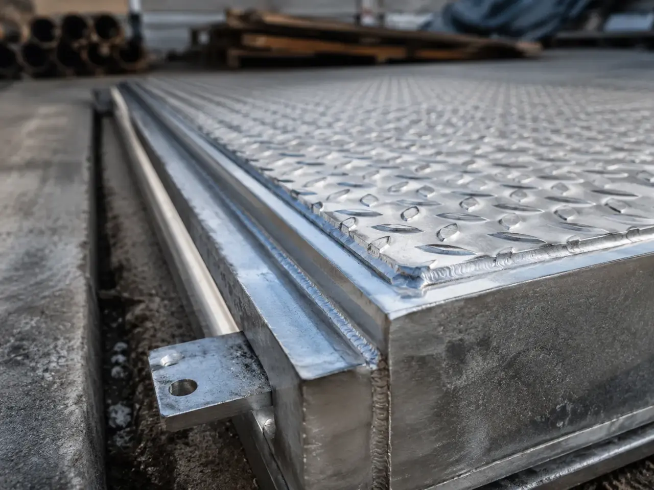 Heavy Duty Trench Covers being fabricated and installed by The Grate Guys