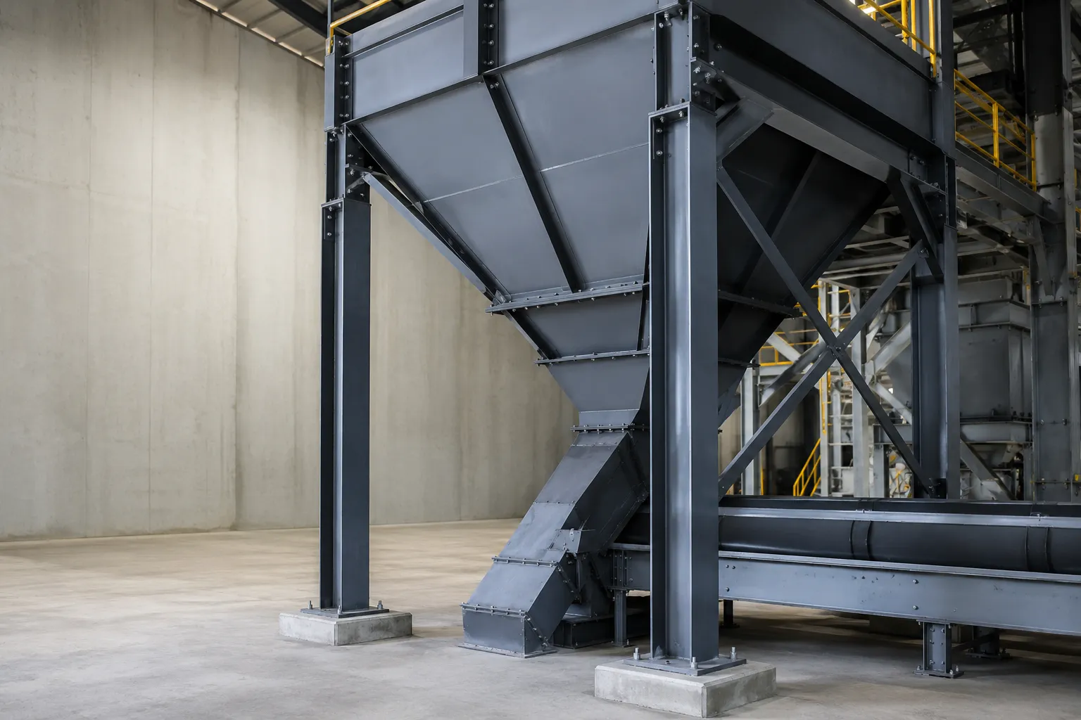 Hoppers and Chutes in Markham, Ontario — fabricated and installed by The Grate Guys