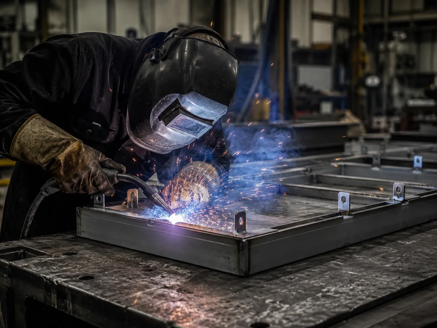 Hygienic Access Covers in Maple being fabricated and installed by The Grate Guys