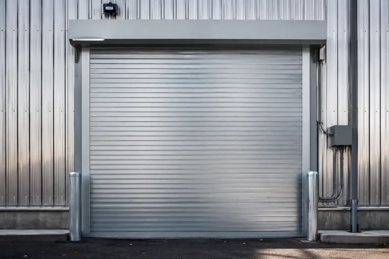 Completed Industrial Door Repair installation by The Grate Guys