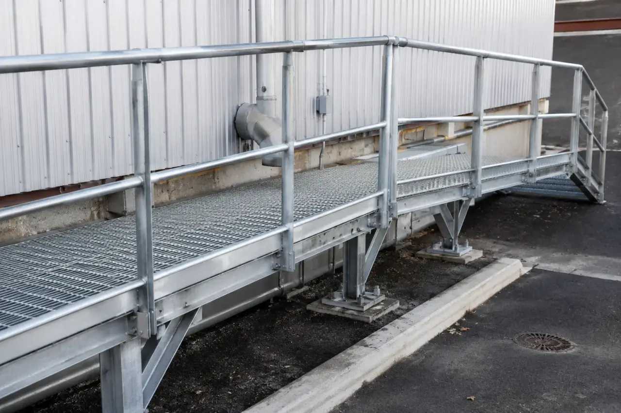 Completed Industrial Walkways installation by The Grate Guys