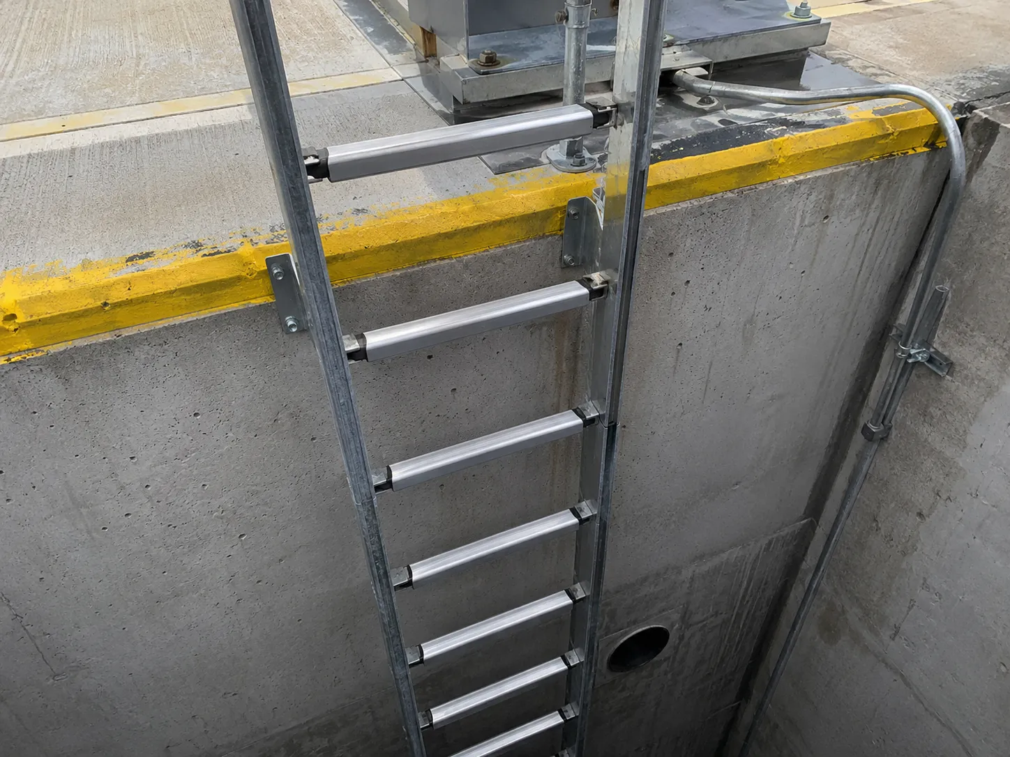 Completed Ladder Rung Covers installation in Maple by The Grate Guys