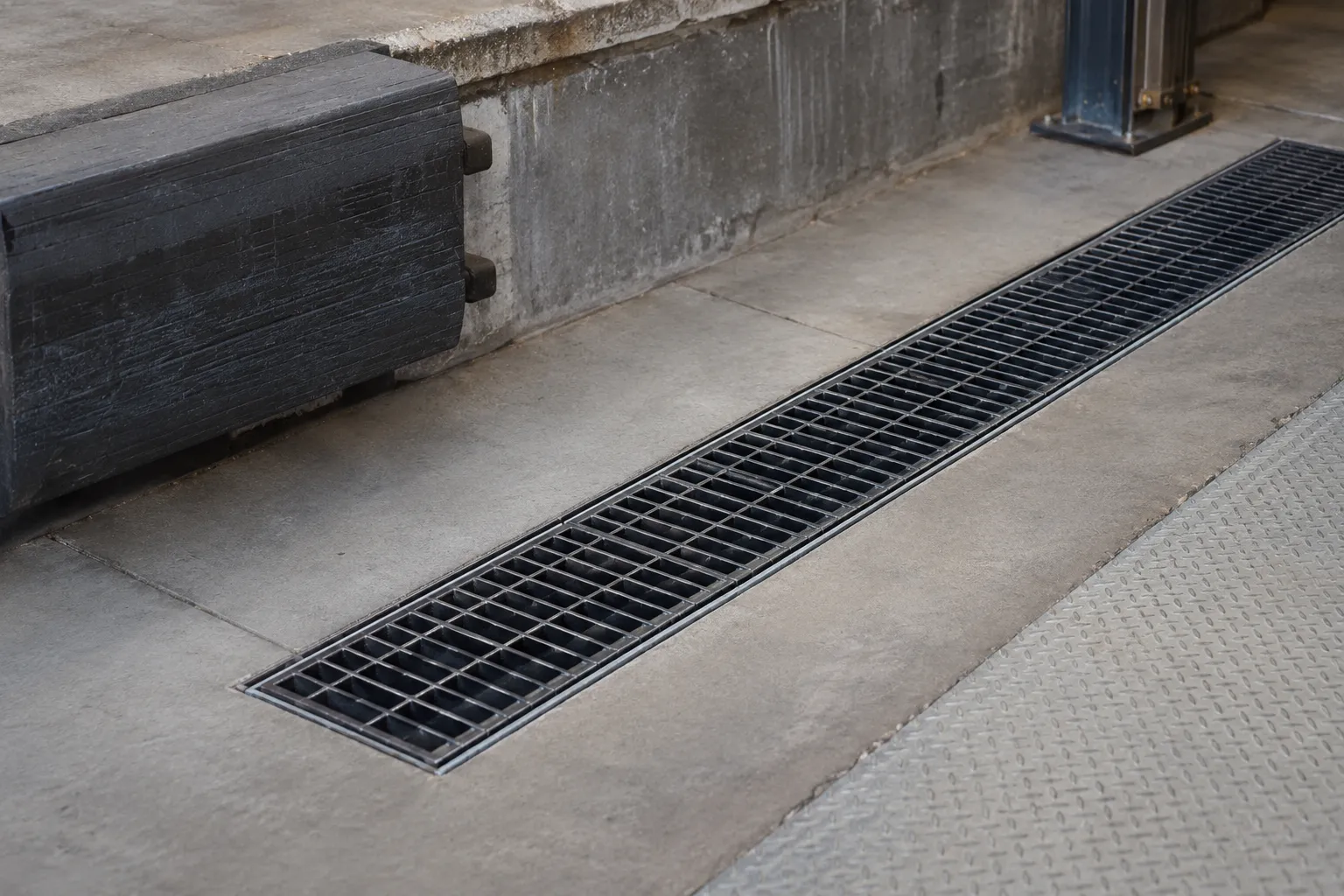 Completed Loading Dock Drainage and Grate Repair installation in Maple by The Grate Guys